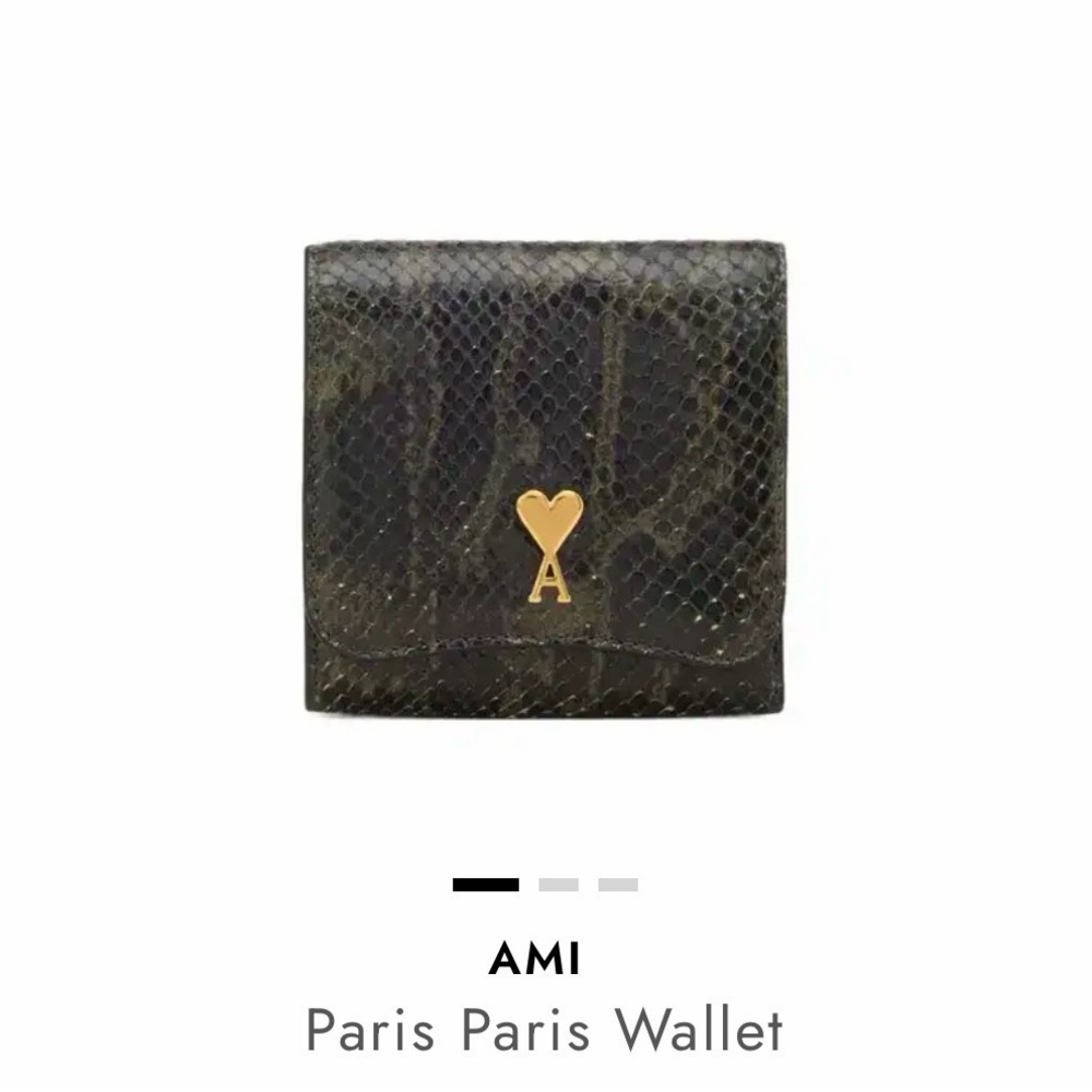 Ami Alexandre Mattiussi Black and Gold Wallet